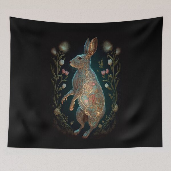 Item preview, floral rabbit designed and sold by DrSoed.