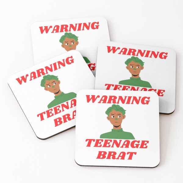 Item preview,   Warning Teenage Brat (red writing version) designed and sold by CannyGoods.