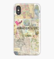 Wanderlust travel art quote iPhone Case