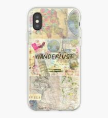 Wanderlust travel art quote iPhone Case