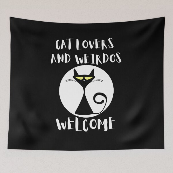 Item preview, Cat Lovers And Weirdos Welcome | Funny Signpost designed and sold by McThingummy.
