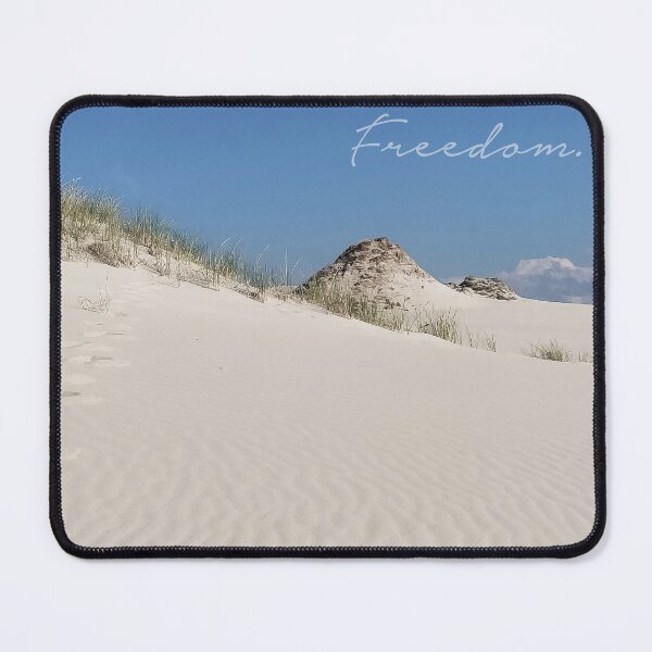 Item preview, Freedom - Sand dunes photography, adventure, desert, holidays, summertime, Coastal Baltic Seashore, Dunes Photography Poster, Coastal Decor White Yellow Blue designed and sold by VISO-art.