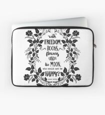 Freedom & Books & Flowers & Moon Laptop Sleeve
