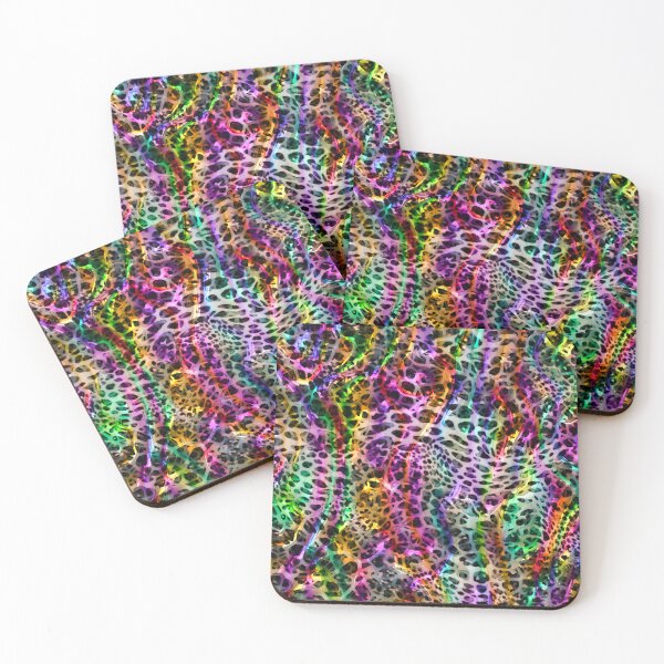 Item preview, Rainbow colors abstract bright leopard print design, Animal skin background designed and sold by oyonni design.