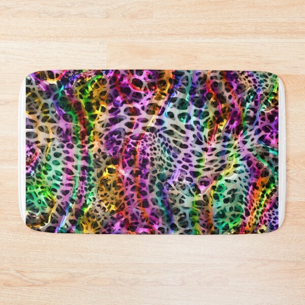 Item preview, Rainbow colors abstract bright leopard print design, Animal skin background designed and sold by oyonni design.
