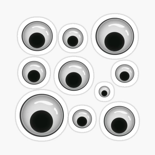 Funny Googly Eyes Sticker for Sale by Enguish