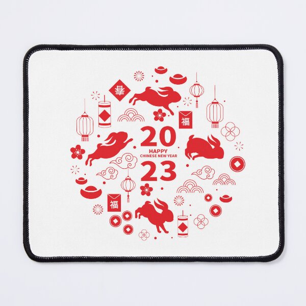 Item preview, Year of the Rabbit 2023 - Chinese New Year - Red Rabbits designed and sold by AhmedBuhaisi.