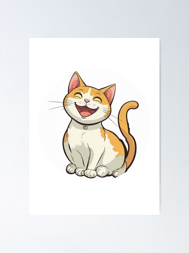 Smiling cartoon hot sale cat