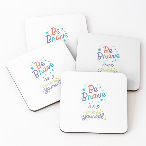 Item preview, "Bravely Do it Yourself - Inspirational Quote Design" designed and sold by Sparkline.