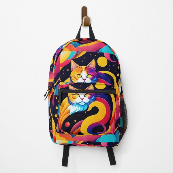 Item preview, beautiful cat colorful abstract vector illustration digital art curls and waves 13 designed and sold by vishalraifx.