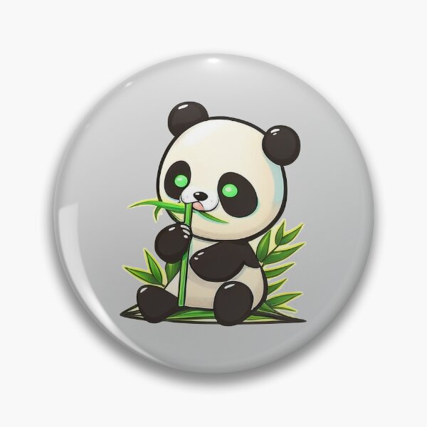 Item preview, Happy Panda Bear Eating Bamboo designed and sold by The-Fox-Hole.