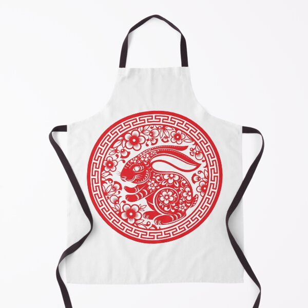 Item preview, Year of the Rabbit 2023 - Chinese New Year - Red Rabbit with Flowers designed and sold by AhmedBuhaisi.