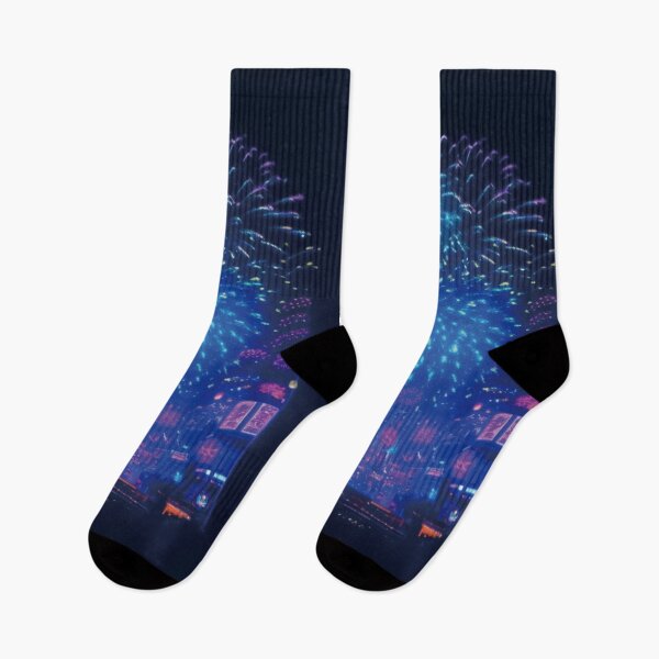 Item preview, fireworks on the city streets at night designed and sold by NAIMINI.