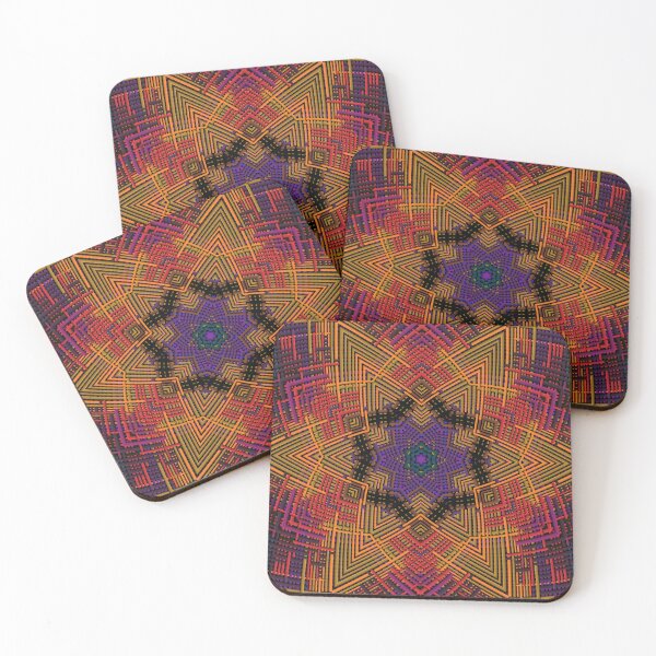 Item preview, Weave Mandala Yellow Red Purple and Blue designed and sold by WormholeOrbital.