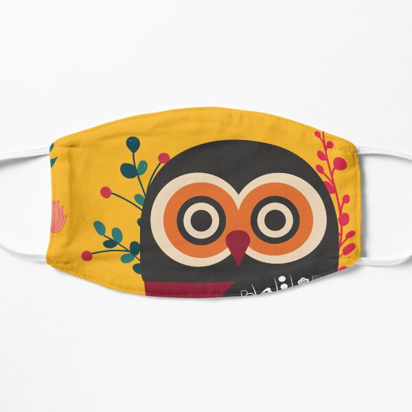 Gazing Owl, Madhubani Art Flat Mask