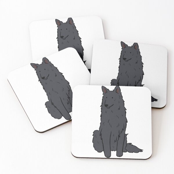 Item preview, belgian shepherd - black dog cute illustration  designed and sold by Yarafantasyart.