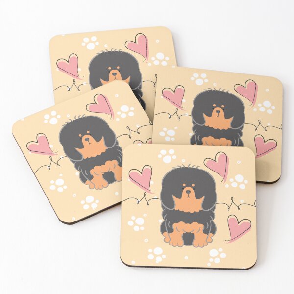 Item preview, Love Black Tan Tibetan Mastiff  designed and sold by Lulupainting.