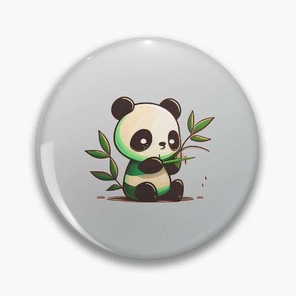 Item preview, Happy Panda Bear Eating Bamboo designed and sold by The-Fox-Hole.