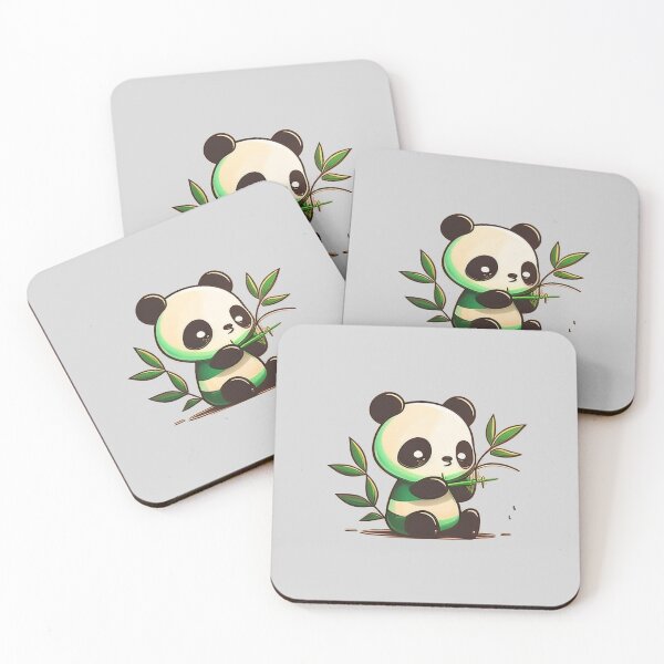 Item preview, Happy Panda Bear Eating Bamboo designed and sold by The-Fox-Hole.