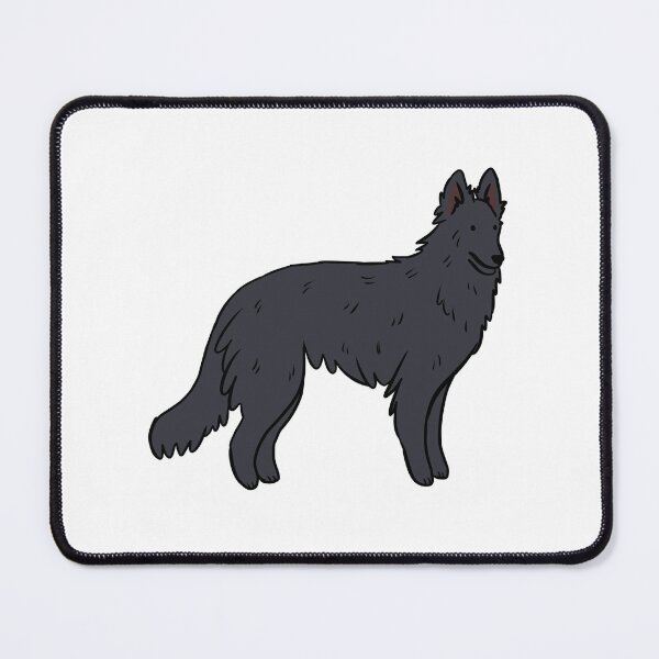Item preview, belgian shepherd - black dog cute illustration designed and sold by Yarafantasyart.