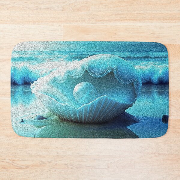 Item preview, A Glittering Seashell adorned with Pearls on the Ocean Waves designed and sold by Trendy Valley .