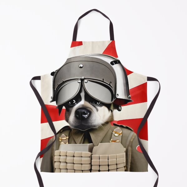 Item preview, Small dog in army combat suit - vintage style designed and sold by Dalive.