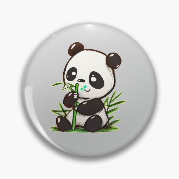Item preview, Happy Panda Bear Eating Bamboo designed and sold by The-Fox-Hole.