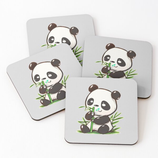 Item preview, Happy Panda Bear Eating Bamboo designed and sold by The-Fox-Hole.