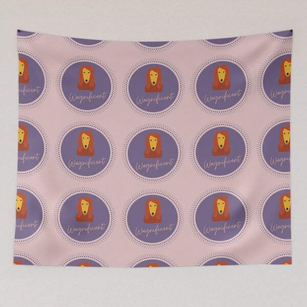 Item preview, The Wagnificent Afghan Hound - Cute Dog Logo designed and sold by Pumpkin-Prints.