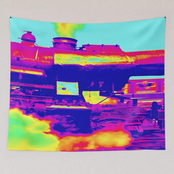 Item preview, Steam train in the rainbow designed and sold by frankuffmann.