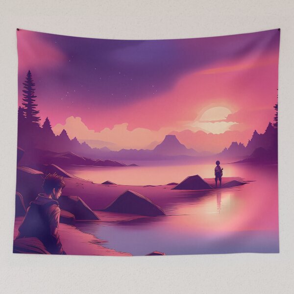 Item preview, Anime Inspired Ocean Galaxy Sunset designed and sold by Soomz.