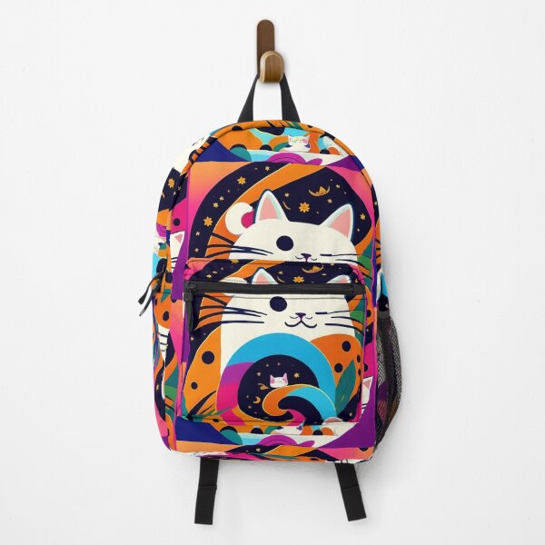 Item preview, beautiful cat colorful abstract vector illustration digital art curls and waves 28 designed and sold by vishalraifx.