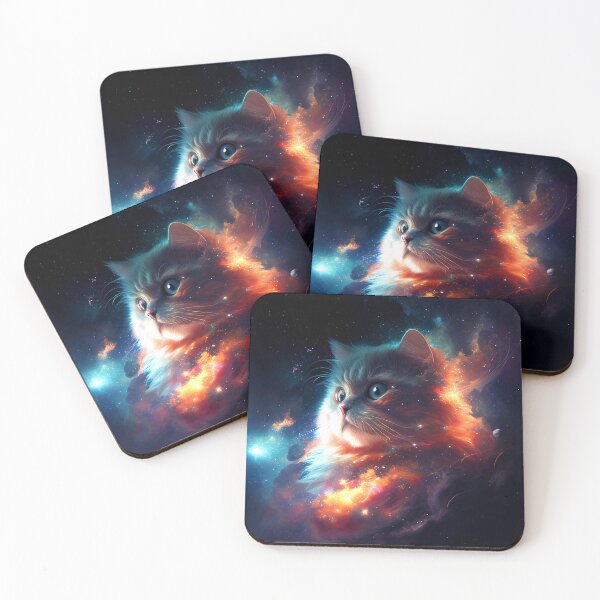 Item preview, Cosmic Cat: Colorful Feline in Space designed and sold by AntibodyDP7.