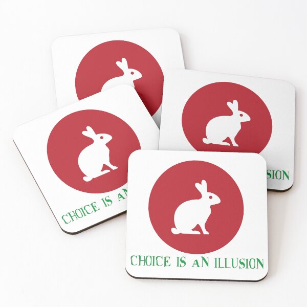 Item preview, The white rabbit Matrix - Choice is an Illusion (RED) designed and sold by yxaxcx.