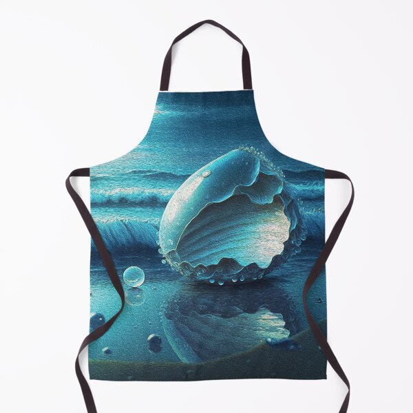 Item preview, Magical Sunset Ocean Fantasy A Glittering Seashell adorned with Pearls amidst the Ocean Waves designed and sold by Trendy Valley .