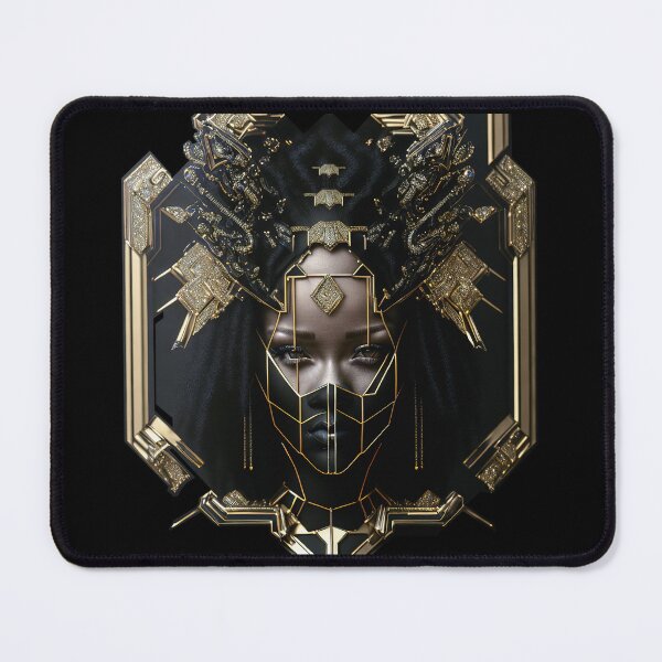 Item preview, Black n Gold Caribbean Queen Royal Art Deco Art designed and sold by artelligens.