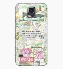 The world is a book TRAVEL QUOTE Case/Skin for Samsung Galaxy