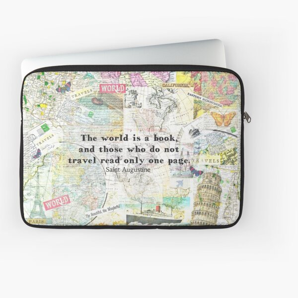 The world is a book TRAVEL QUOTE Laptop Sleeve