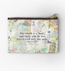 The world is a book TRAVEL QUOTE Studio Pouch
