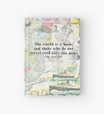 Die Welt ist ein Buch Reisezitat Notizbuch