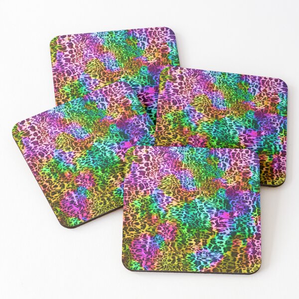 Item preview, Rainbow colors bright leopard print design,Animal skin background designed and sold by oyonni design.