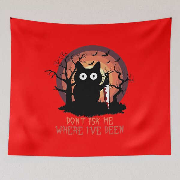 Item preview, Cat What Murderous Black Cat With Knife Horror designed and sold by Wantutriop.