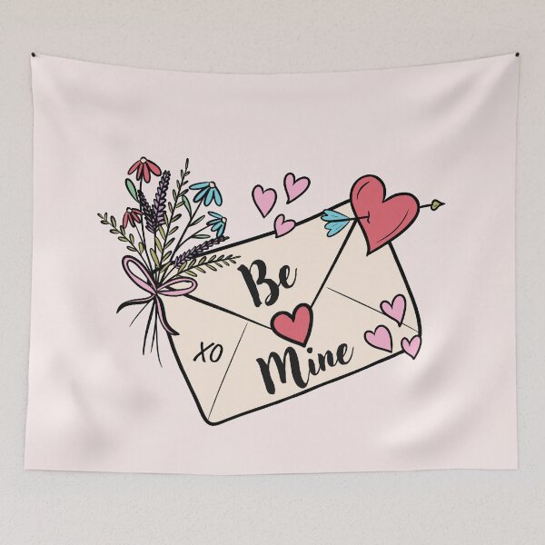 Item preview, Be Mine Love letter and Flowers designed and sold by CreativeDraws42.