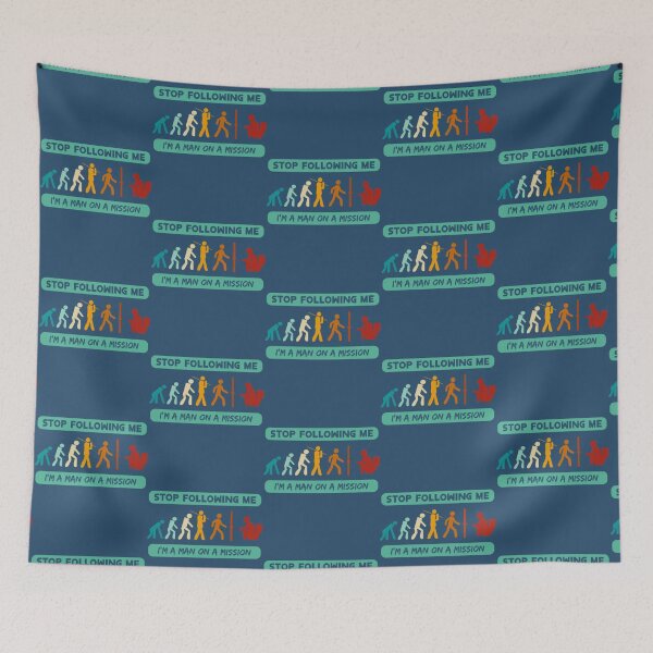 Item preview, Evolution Of Man Stop Following Me   designed and sold by TreeShirtzee.