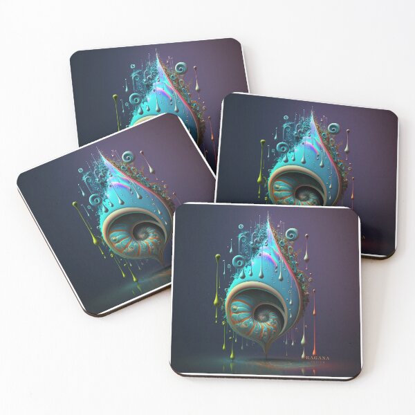 Aperçu de l'œuvre Exclusive Dripping Colourful Drop in Fibonacci Style for Wall Art, Home and Office Decor créée et vendue par RAGANADesign.