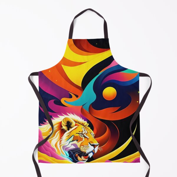 Aperçu de l'œuvre beau lion coloré abstrait vector illustration art numérique boucles et vagues 3 créée et vendue par vishalraifx.