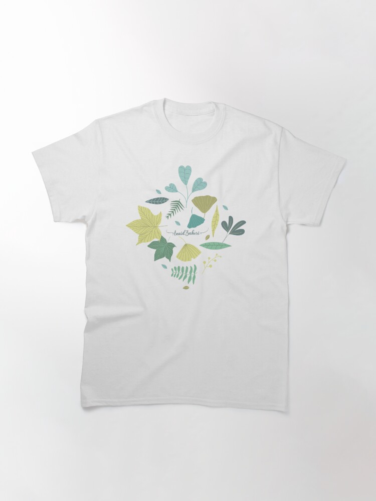 Imagen 3 de 7, Camiseta clásica con la obra Hojas , diseñada y vendida por AnaidZahori.
