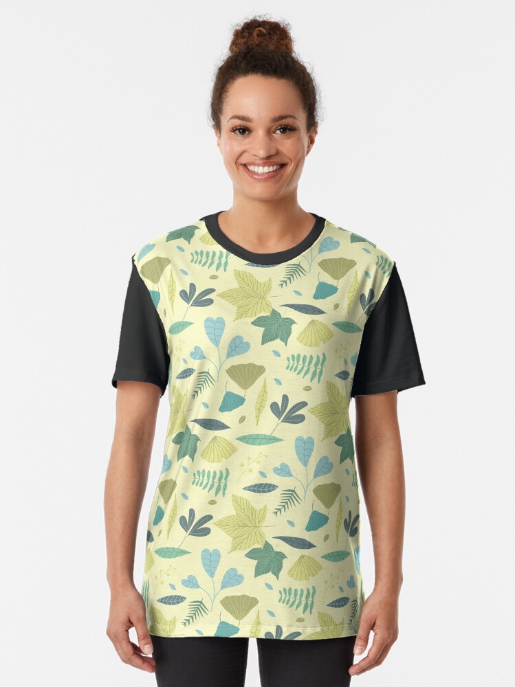 Imagen 2 de 5, Camiseta gráfica con la obra Hojas , diseñada y vendida por AnaidZahori.