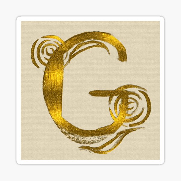 Gold Glitter Letter - G