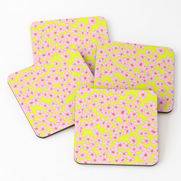 Item preview, A.I. Adorned: A Cherry Blossom Pattern Painting yellow [AI generated, AI art ] designed and sold by 3ac-Arts.